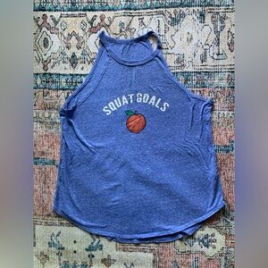 Muscle top cotton mix , blue color in XL